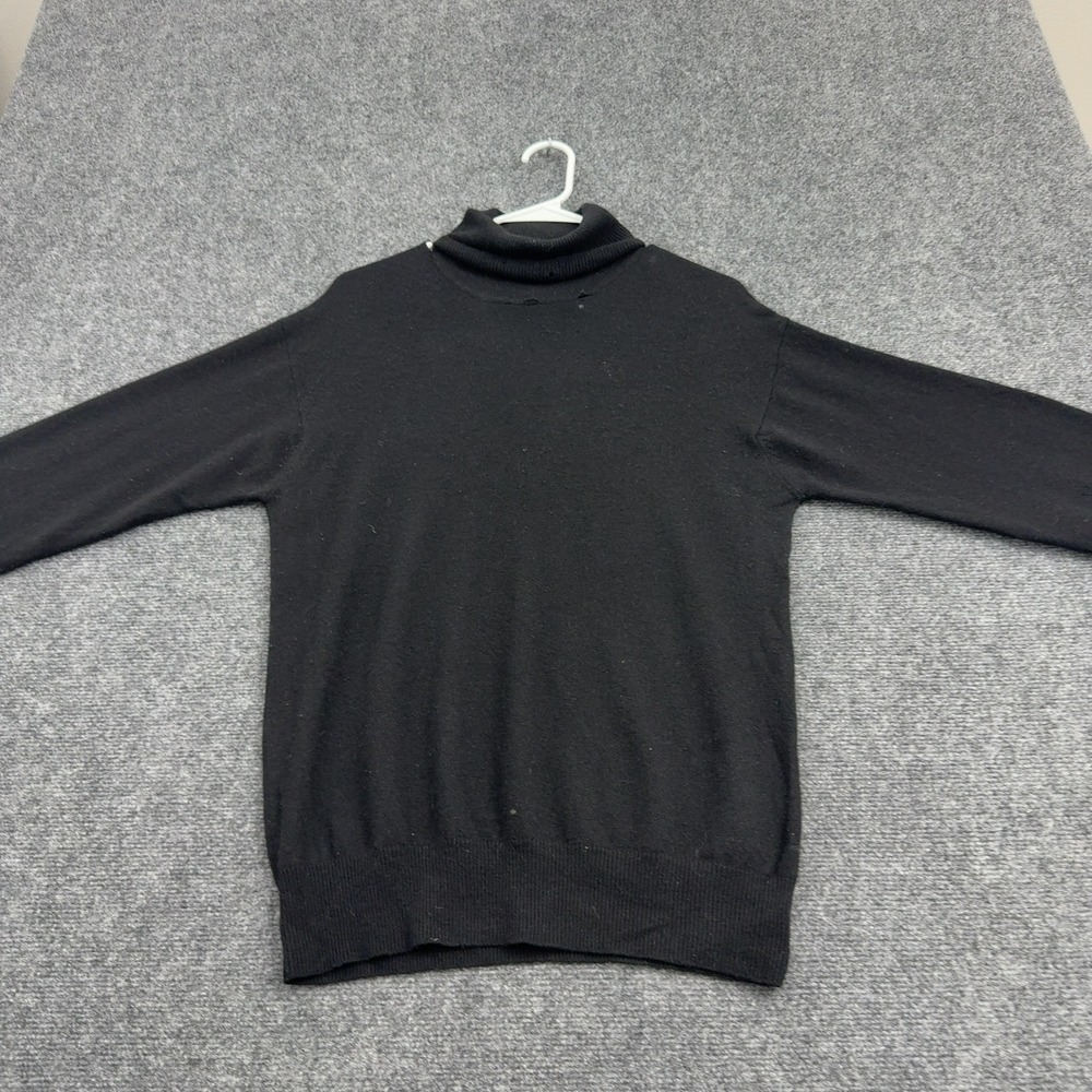 Vintage Juno Sweater Womens S Black Cashmere Turtleneck Minimalist Luxury Style